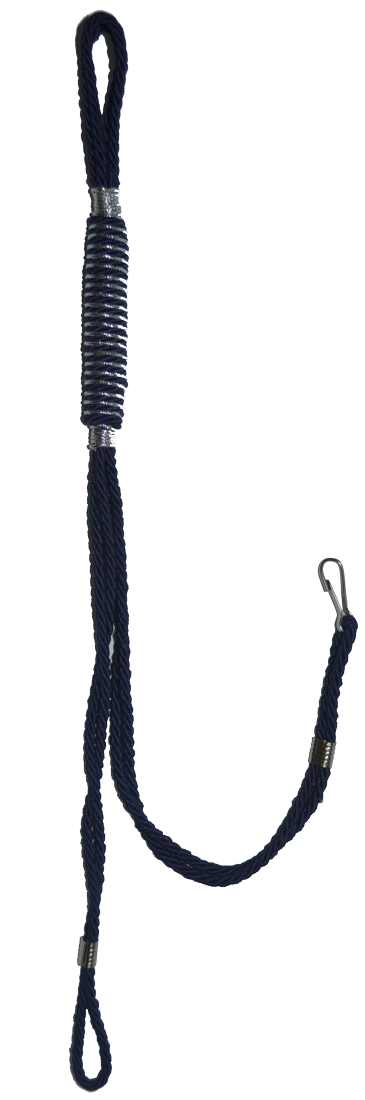 CORDON DE MANDO AZUL MARINO CON PLATEADO