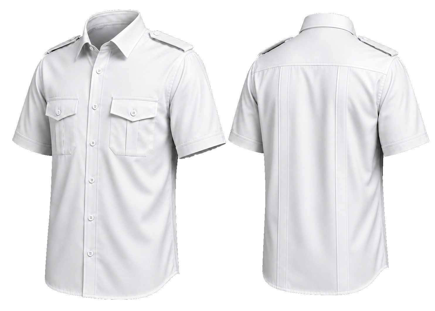CAMISA BLANCA LISA MANGA CORTA