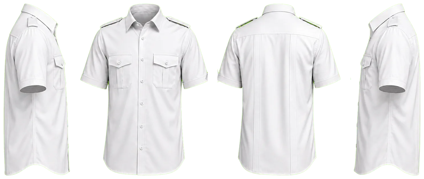 CAMISA BLANCA LISA MANGA CORTA