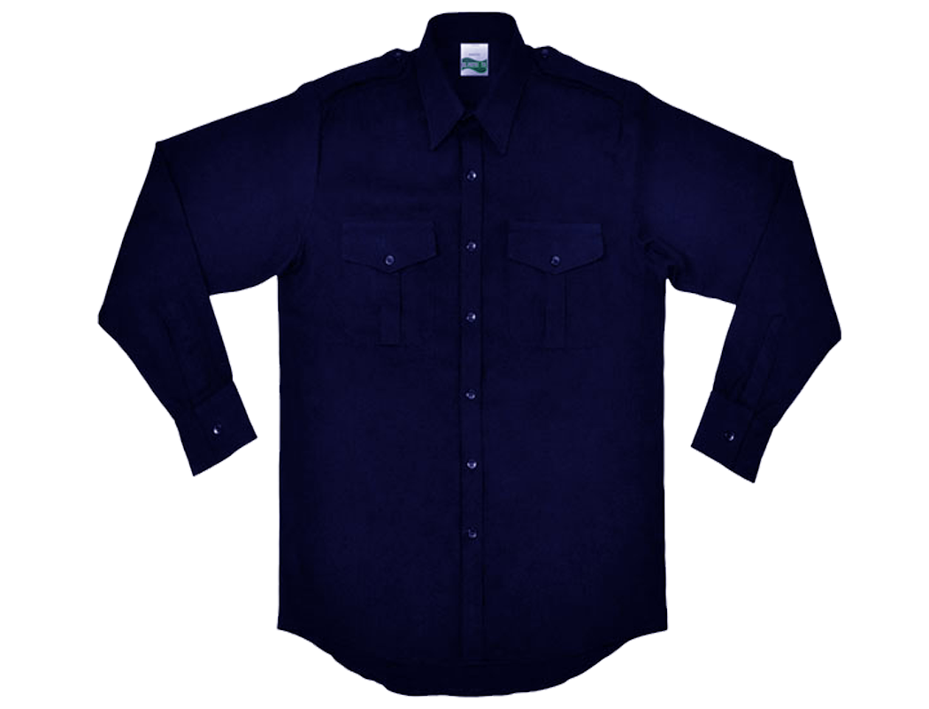CAMISA AZUL MARINO LISA MANGA LARGA