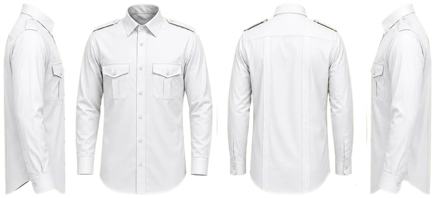CAMISA BLANCA LISA MANGA LARGA