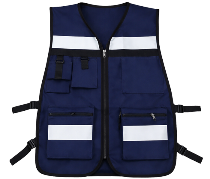 CHALECO DE GABARDINA AZUL MARINO