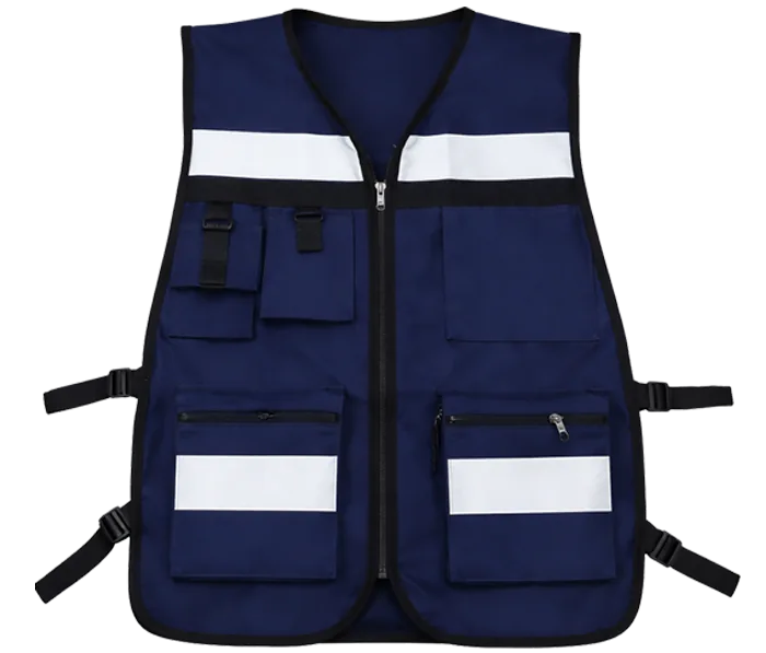 CHALECO DE GABARDINA AZUL MARINO