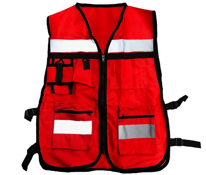 CHALECO DE GABARDINA ROJO