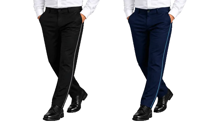 Pantalones de vestir negro y azul marino