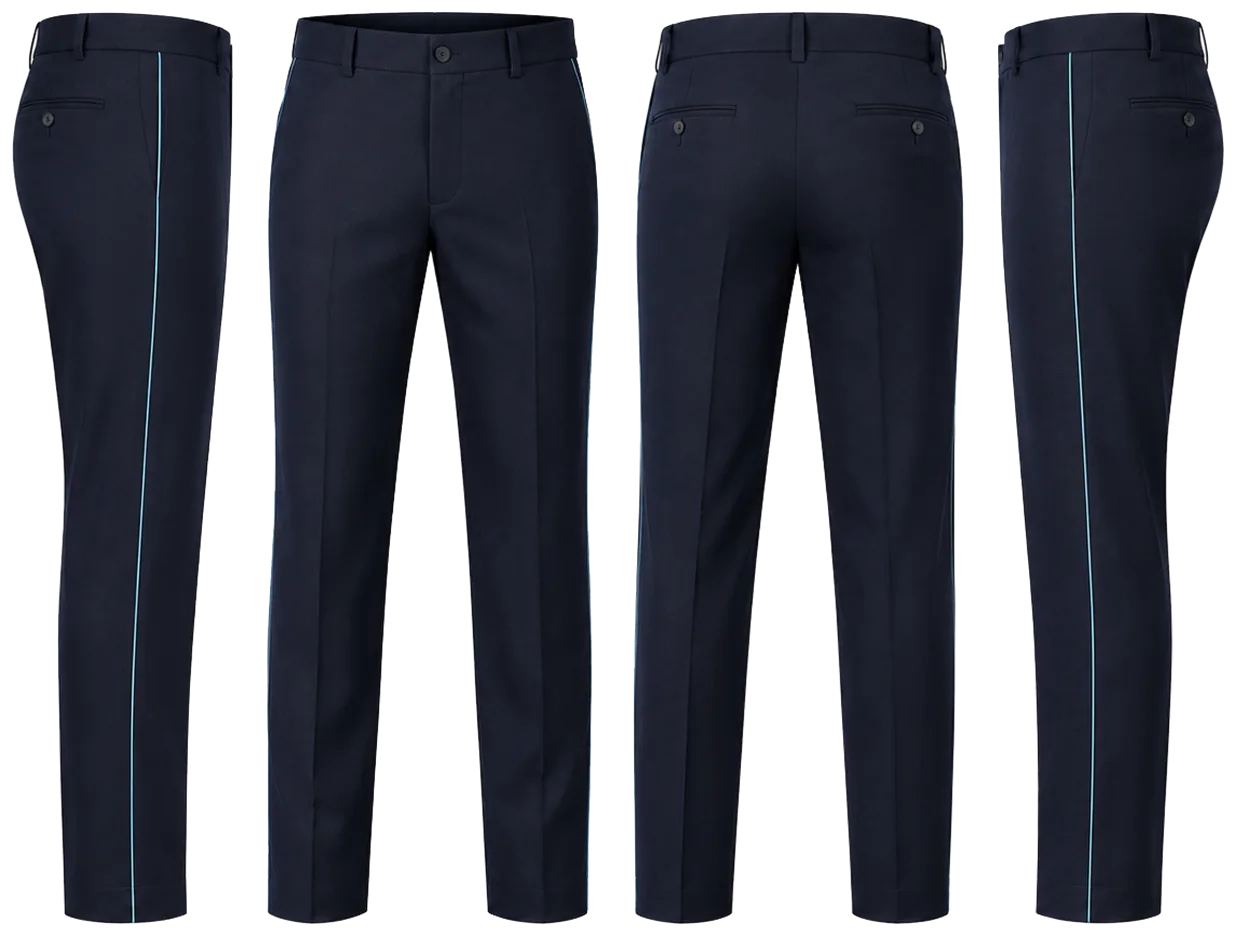 PANTALON DE VESTIR AZUL MARINO PIOLA AZUL CIELO