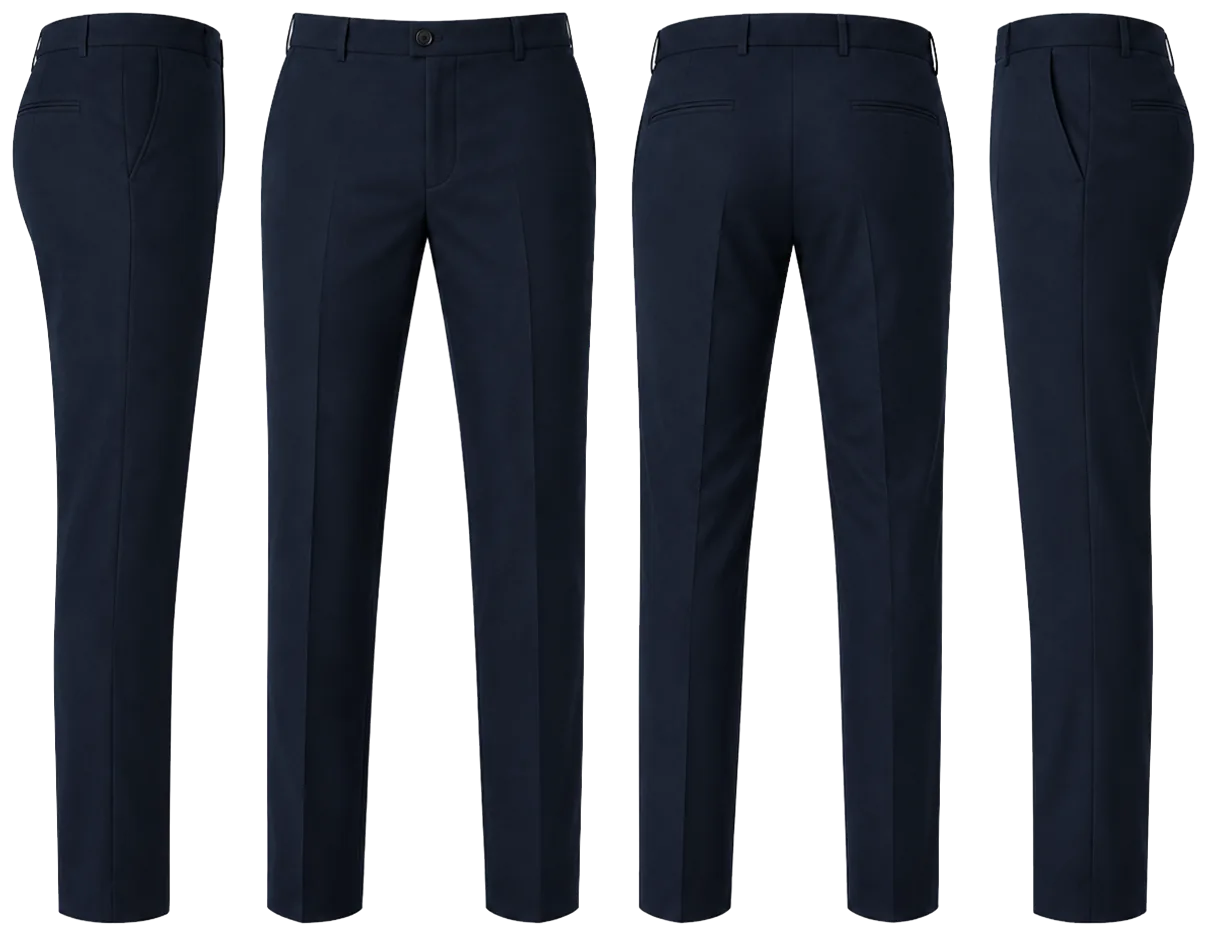 PANTALON DE VESTIR AZUL MARINO SIN PIOLA