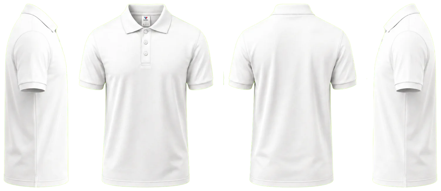 PLAYERA BLANCA TIPO POLO