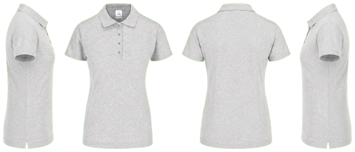PLAYERA GRIS JASPE DE DAMA TIPO POLO