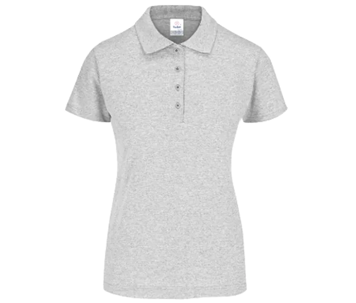 Foto: playera gris jaspe de dama tipo polo