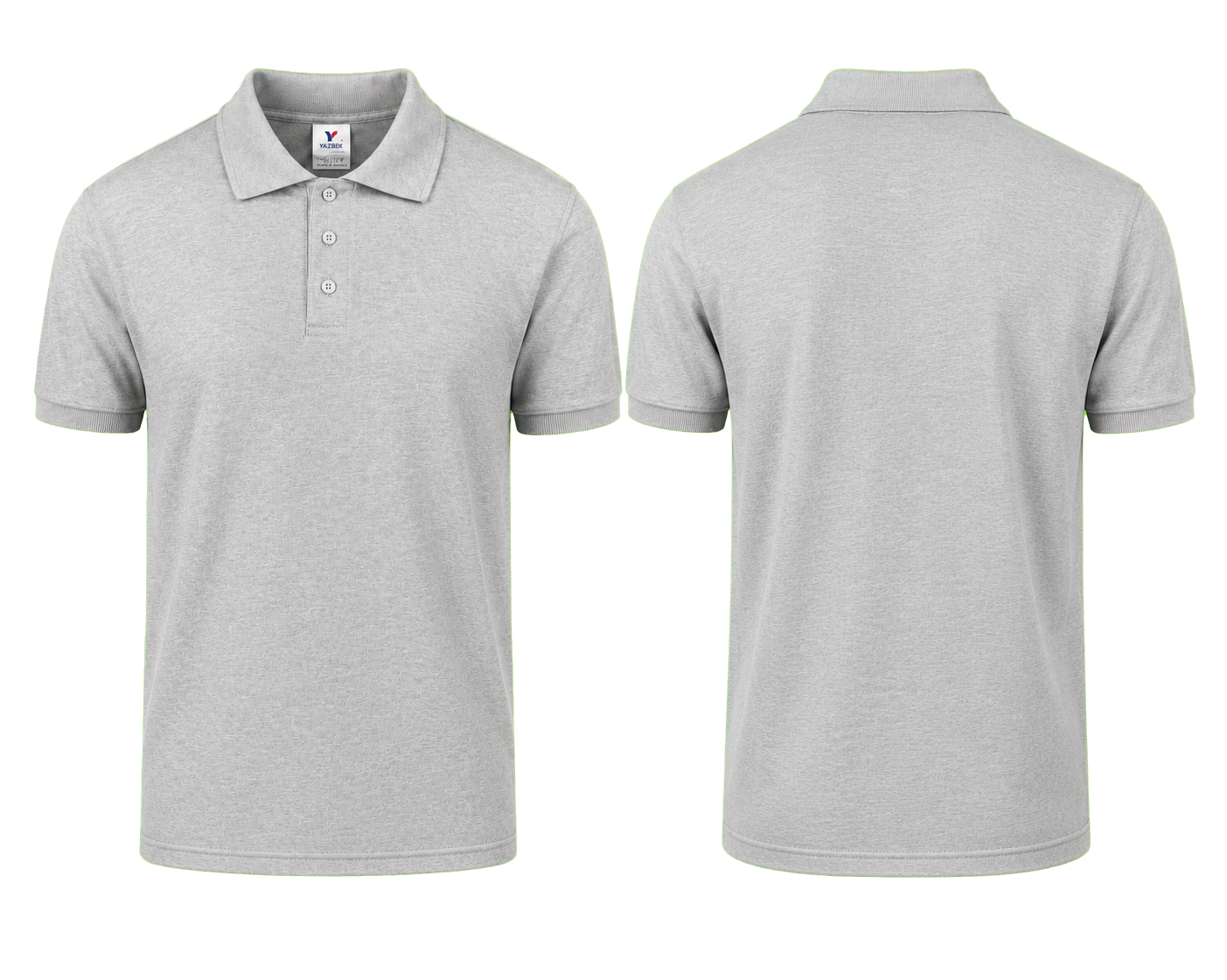 PLAYERA GRIS JASPE TIPO POLO