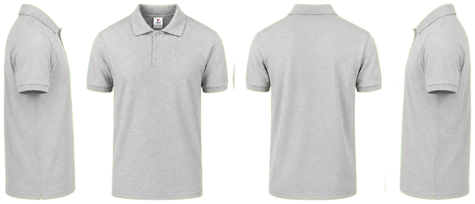 PLAYERA GRIS JASPE TIPO POLO