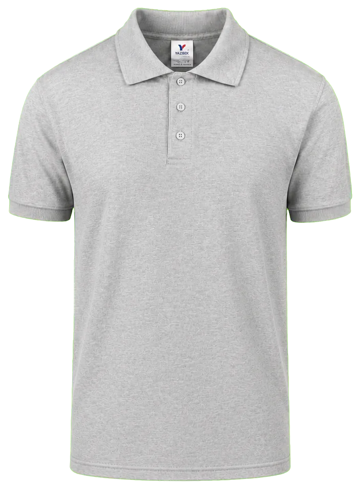 Foto: playera gris jaspe tipo polo