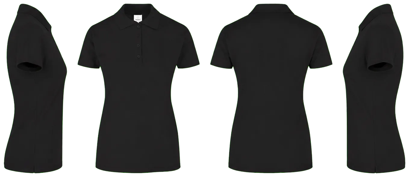 PLAYERA NEGRA DE DAMA TIPO POLO