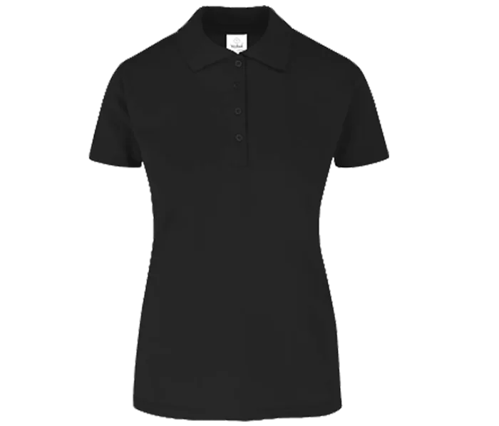 Foto: playera negra de dama tipo polo