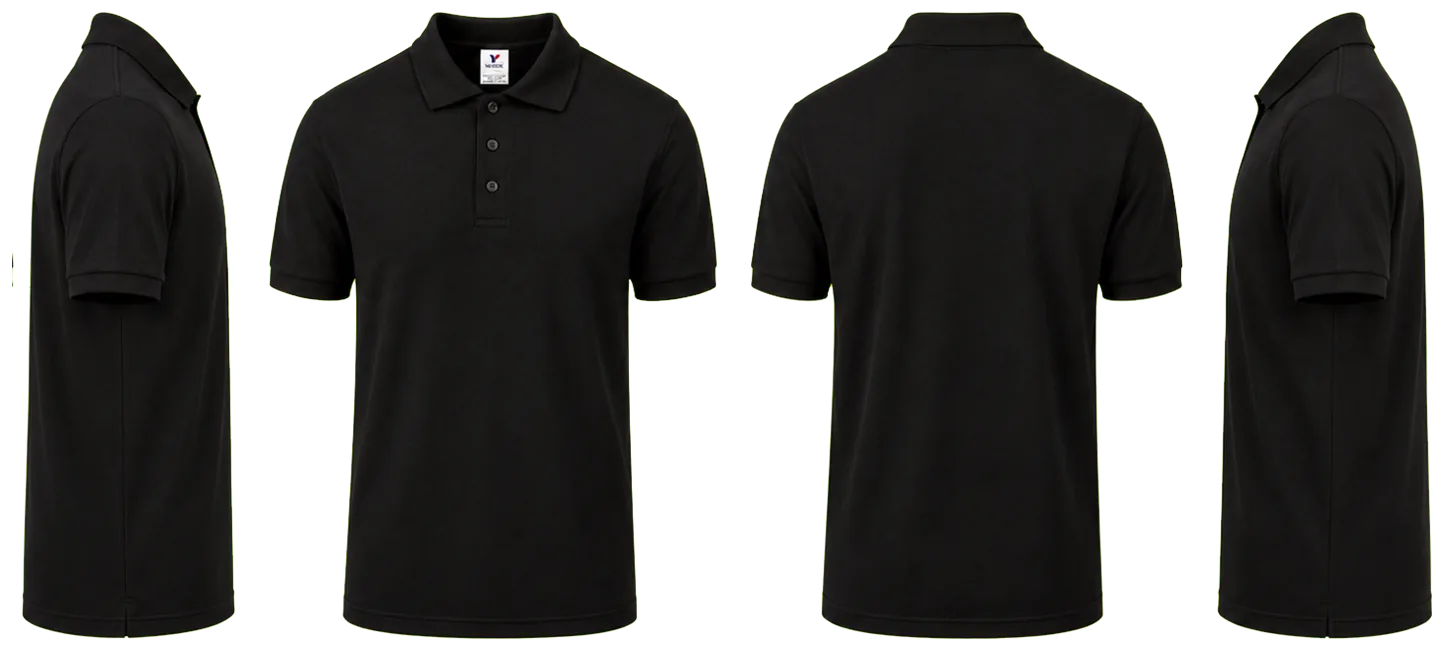 PLAYERA NEGRA TIPO POLO