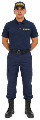 Uniforme Comando azul marino con playera tipo polo azul marino