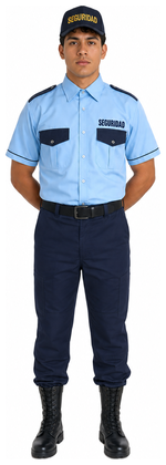 Uniforme Comando azul marino con camisa de vestir manga corta