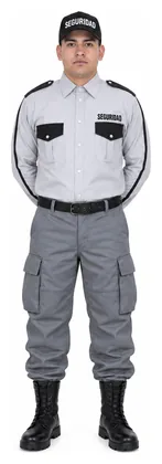 Uniforme Comando gris con camisa de vestir manga larga