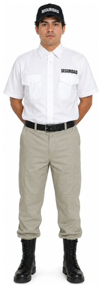 Uniforme Comando kaki con camisa de vestir manga corta