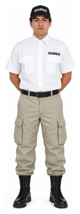 Uniforme Comando kaki con camisa de vestir manga corta