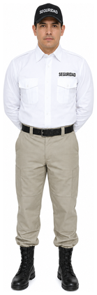 Uniforme Comando kaki con camisa de vestir manga larga