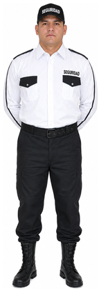 Uniforme Comando negro con camisa de vestir manga larga
