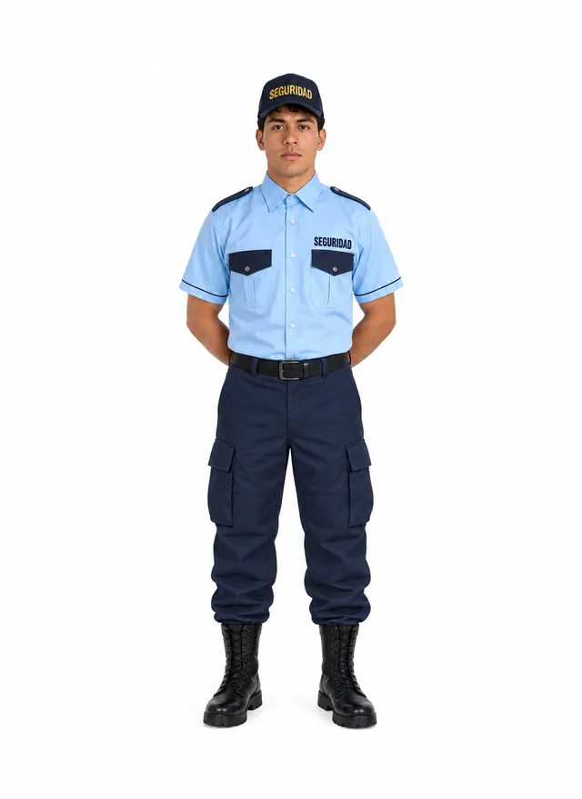 Foto: Uniforme Comando azul marino con camisa de vestir manga corta, sin equipo