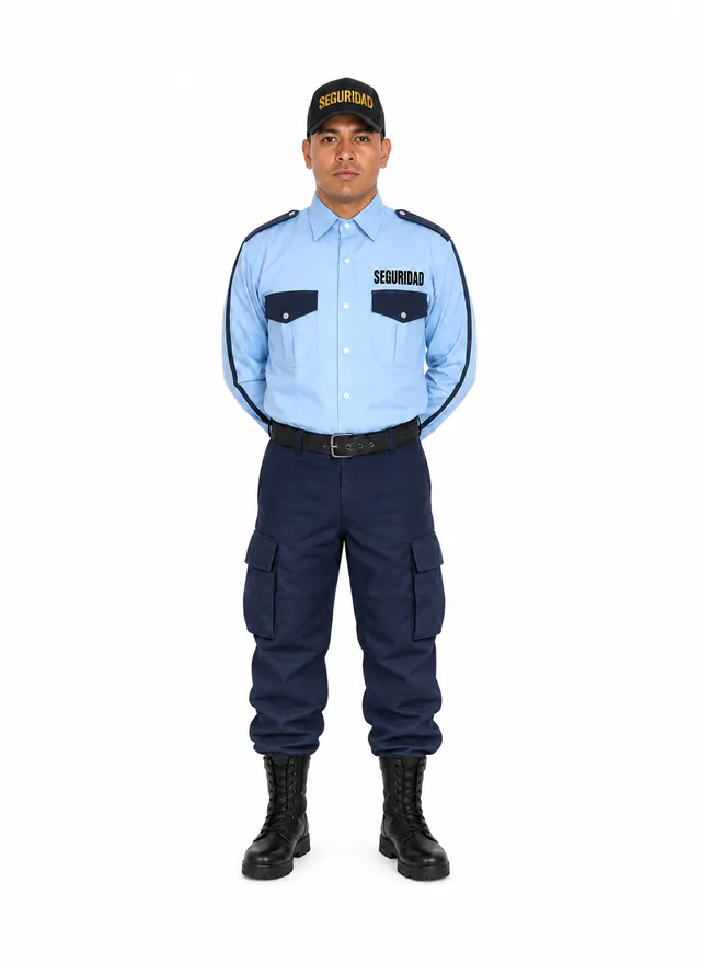 Foto: Uniforme Comando azul marino con camisa de vestir manga larga, sin equipo