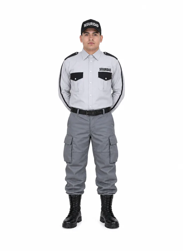 Foto: Uniforme Comando gris con camisa de vestir manga larga, sin equipo