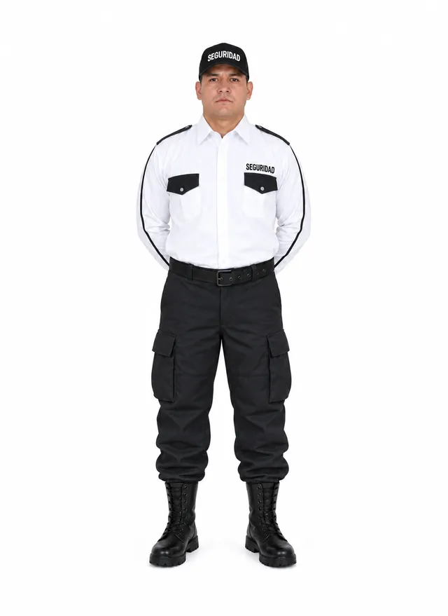 Foto: Uniforme Comando negro con camisa de vestir manga larga, sin equipo