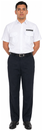 Uniforme de vestir negro sin piola manga corta