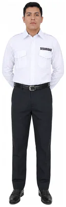 Uniforme de vestir negro sin piola manga larga