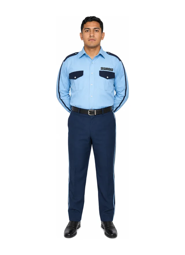 Foto: Uniforme de vestir azul marino con piola manga larga, sin equipo