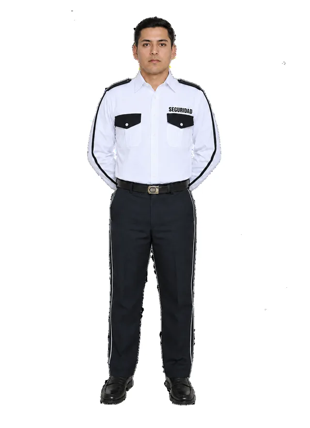 Foto: Uniforme de vestir negro con piola manga larga, sin equipo