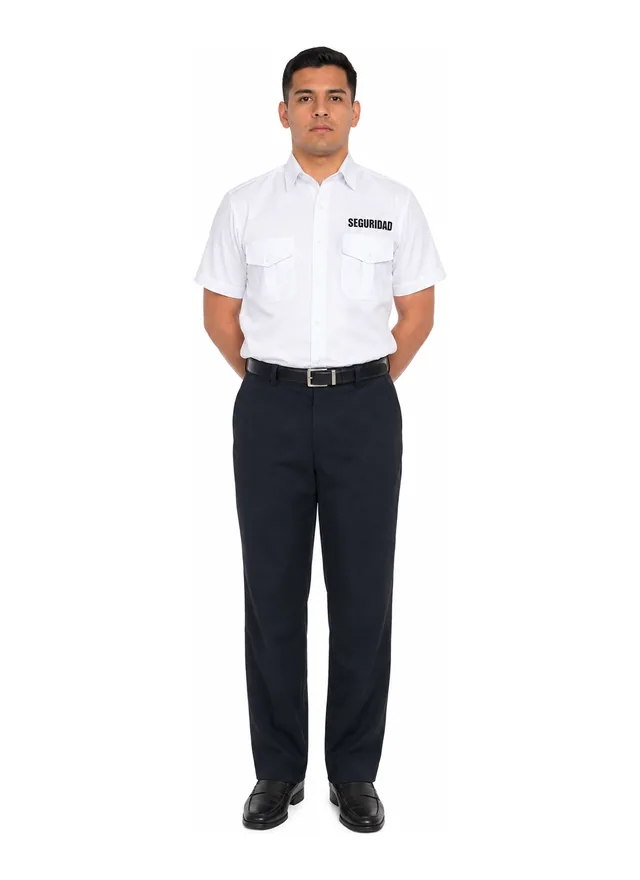 Foto: Uniforme de vestir negro sin piola manga corta, sin equipo
