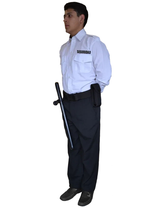 Foto: Uniforme de vestir negro sin piola manga larga, con equipo